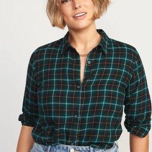 Plaid Flannel Classic Shirt for Women from Old Navy